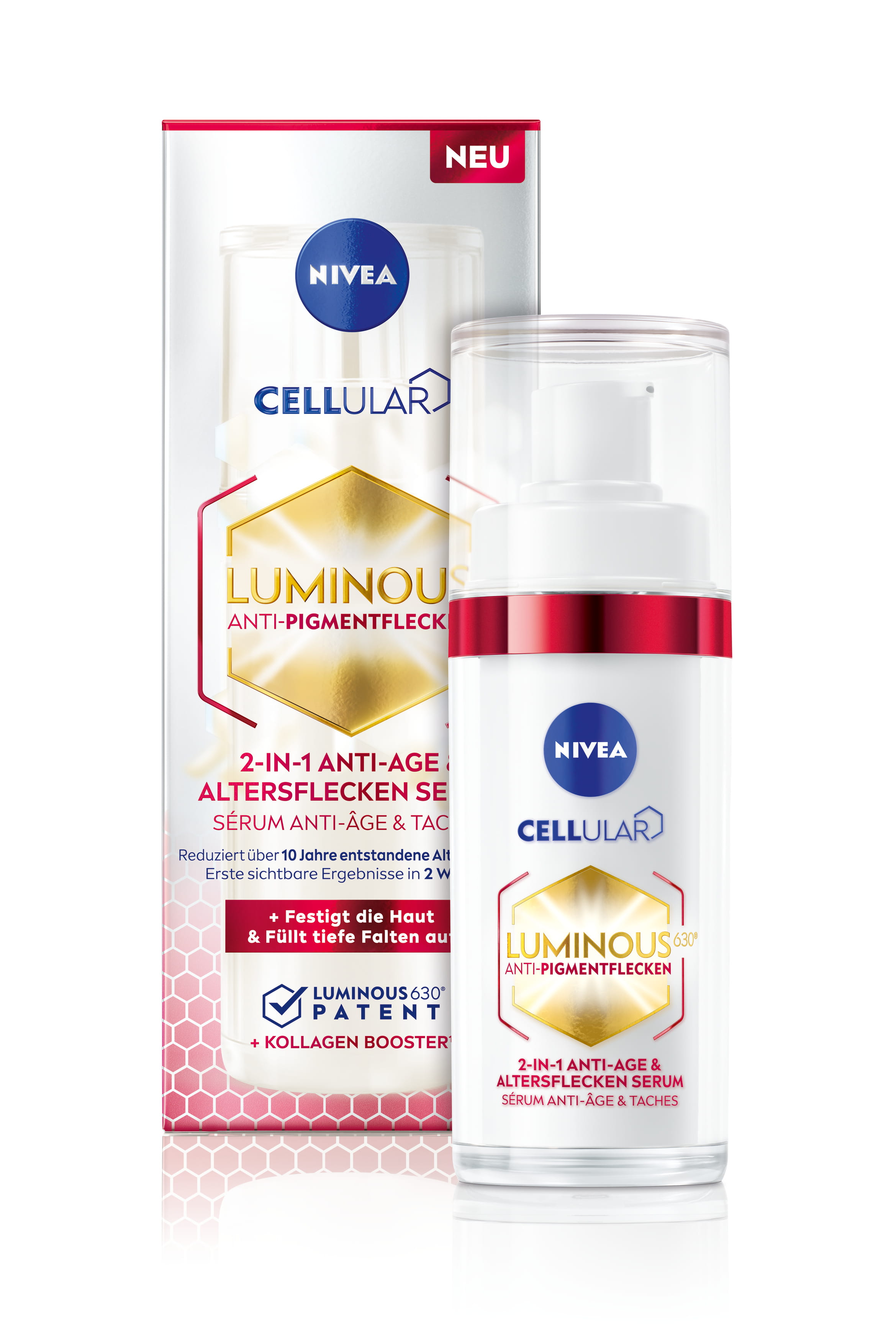 NIVEA CELLULAR LUMINOUS630 Anti-Pigmentflecken2in1 Anti Age Altersflecken Serum